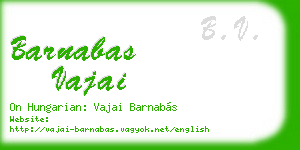 barnabas vajai business card